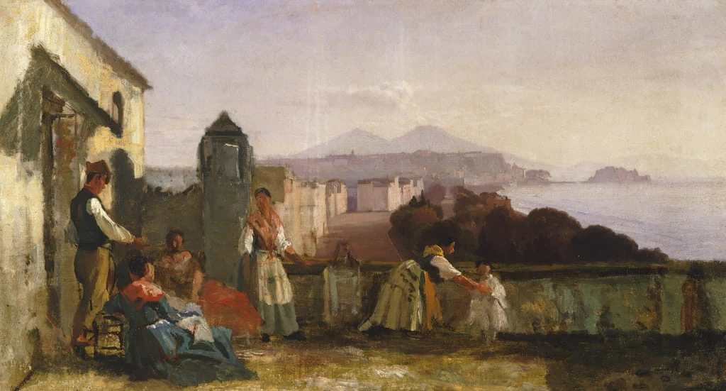 Veduta di Napoli da Mergellina - Museo Civico, Palazzo d'Avalos, Vasto, Chieti